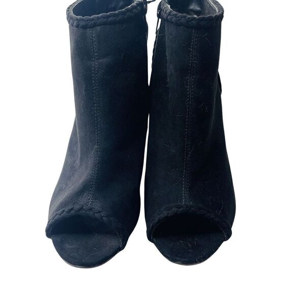 Cato black Wedge open toe ankle boots booties women’s 10 Wide - Picture 2 of 9